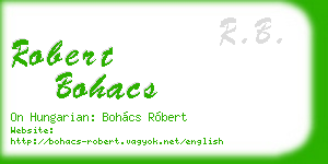 robert bohacs business card
